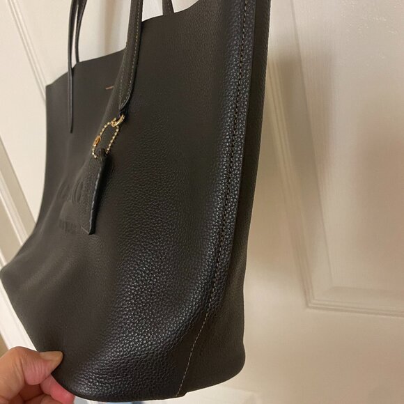 COACH CC050 Pebble Leather CAMERON Large Tote Shoulder Bag ~ BLACK ~ CC050 - Picture 6 of 9